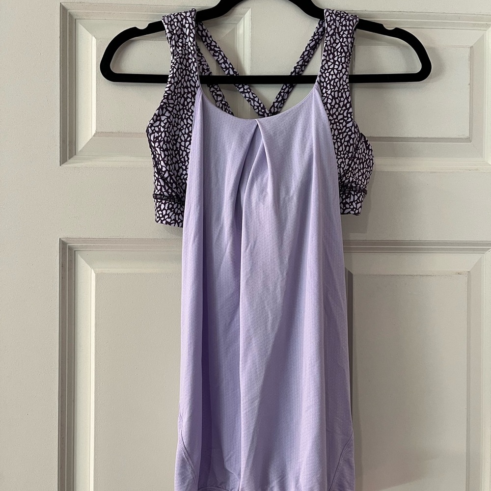 Lululemon Athletica Lavender and Black Tank Top